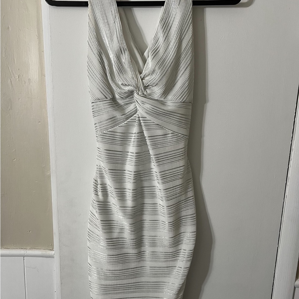 Form Fitting White Sleeveless Dress